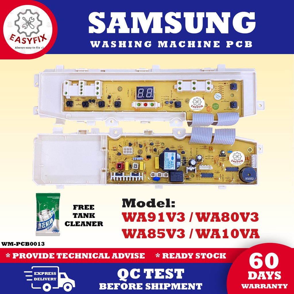 WA91V3 / WA80V3 / WA85V3 / WA10VA SAMSUNG WASHING MACHINE PCB (CONTROL ...