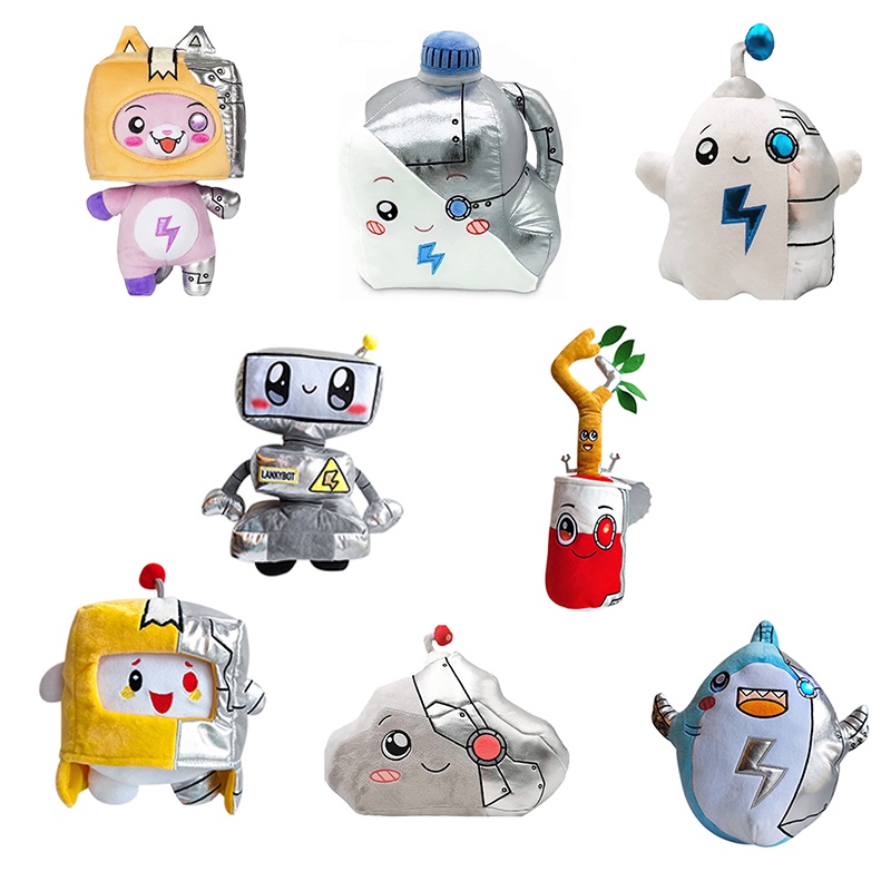 Lankybox Cyborg Plush Toys With LED OR Sound Plushie Roboty Lankybox ...