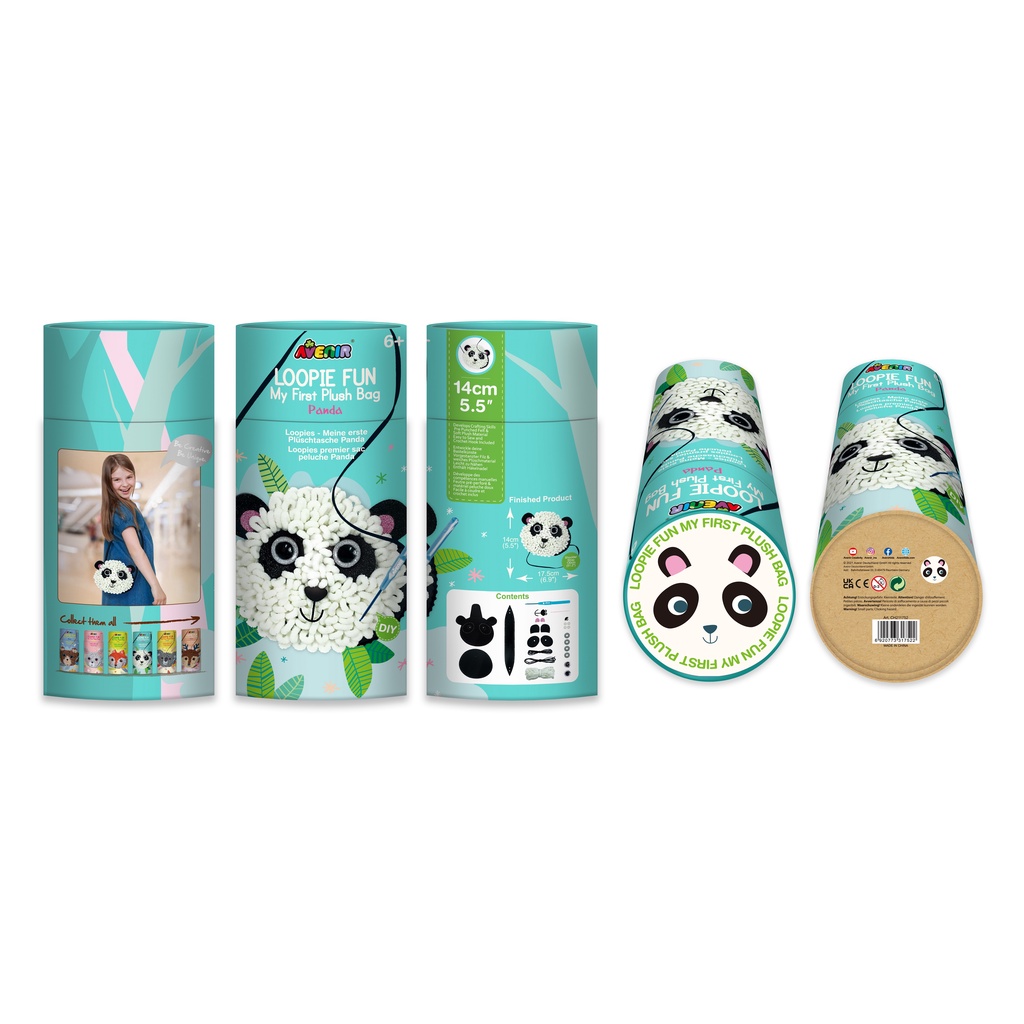 EDUCATIONAL TOYS - AVENIR LOOPIE FUN MY FIRST PLUSH BAG-PANDA CH211752 ...