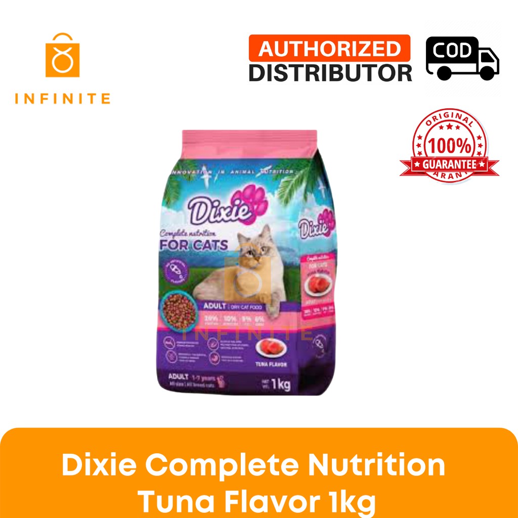 Dixie Complete nutrition for CATS Tuna Flavor 1kg Adult 17yrs old all