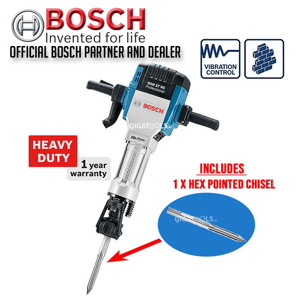 Bosch GSH 27 VC Professional Heavy Duty Breaker-Demolition Hammer (2 ...