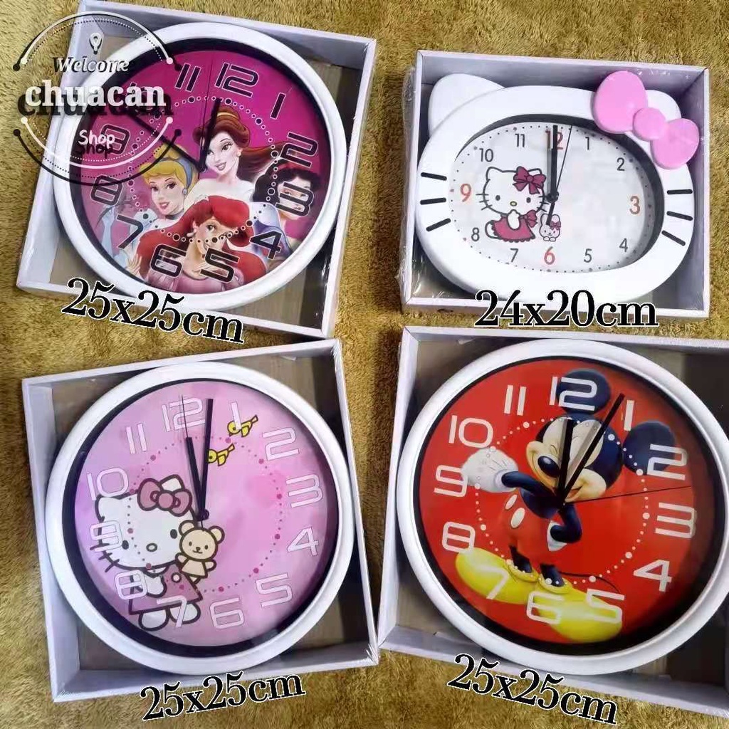 Hello Kitty Wall Clock Cute Face And Characters Wall Clock ( Free