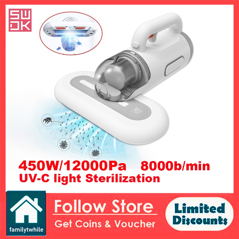 SWDK KC101 Xiaomi Handheld Dust Mite Remover 12000Pa UV LIGHT Vacuum ...
