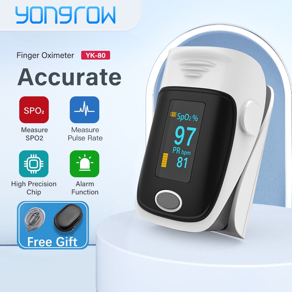 Yongrow Finger Pulse Oximeter Saturation Monitor With SPO2 Pulse Rate ...