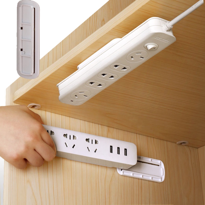 Wall-Mounted Sticker Punch-free Plug Fixer Home Self-Adhesive Socket ...