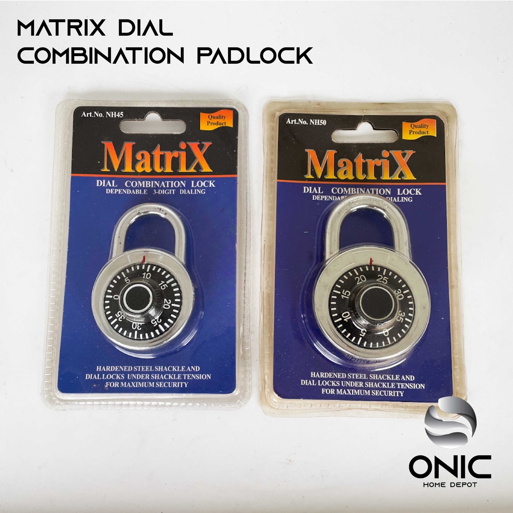 [ONIC] MatriX Dial Combination Padlock (45MM, 50MM) | Shopee Philippines