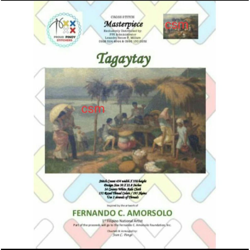 TAGAYTAY CROSS STITCH PATTERN /AMORSOLO PAINTING Shopee Philippines