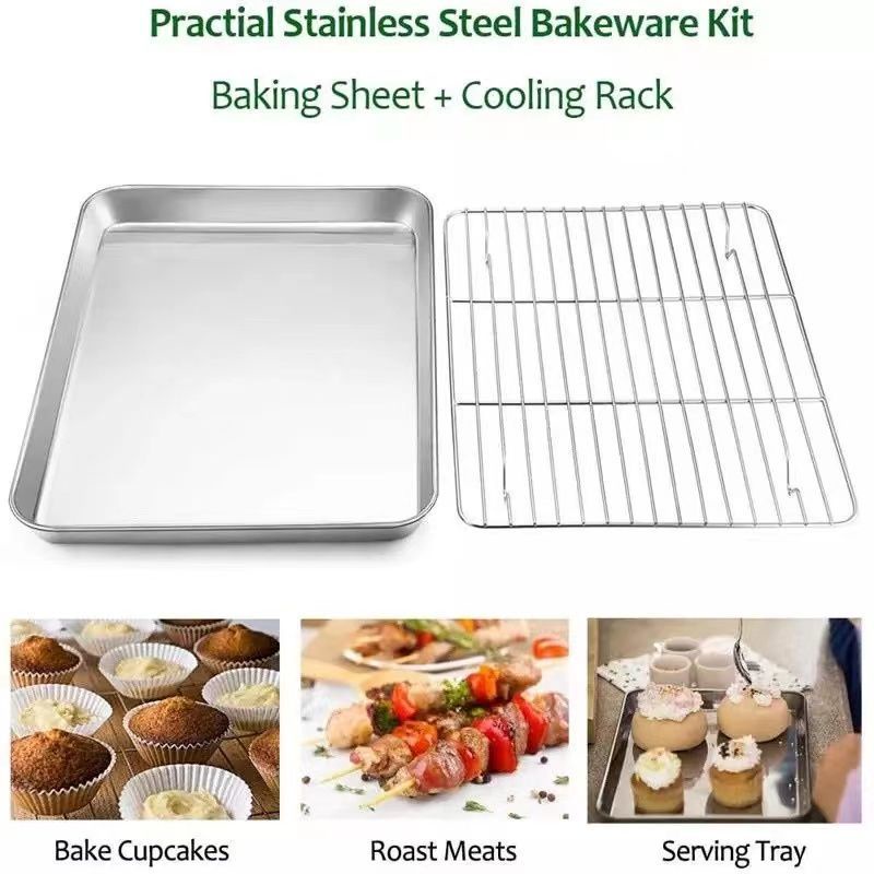Stainless Baking Tray with removable Cooling Rack set Shopee Philippines