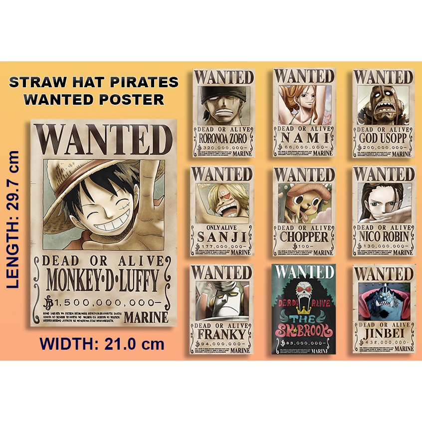 One Piece Wanted Poster | Shopee Philippines