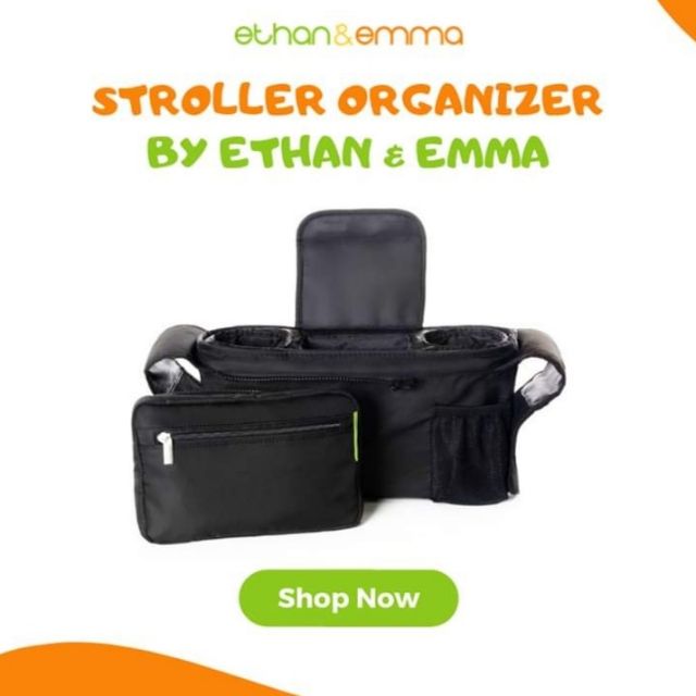 Ethan & emma baby stroller organizer with cup hot sale holders