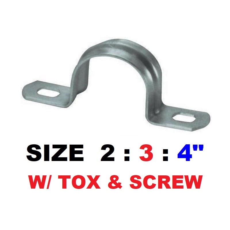 METAL CLAMP FOR PIPES 2 3 4" WITH TOX & SCREW THICK Shopee Philippines