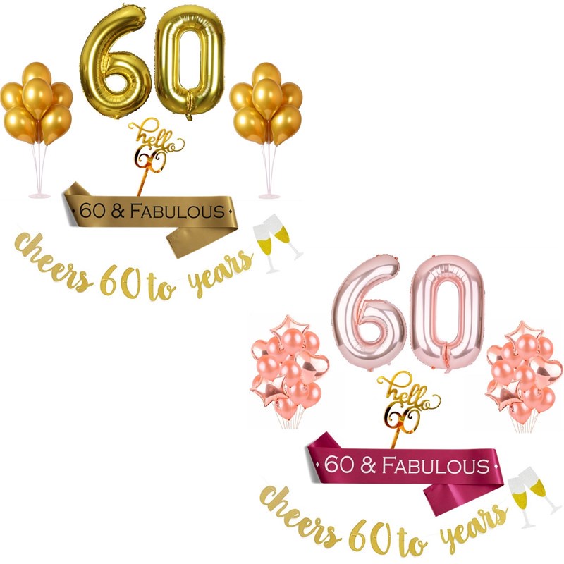 Birthday decorations for 60 year best sale old woman