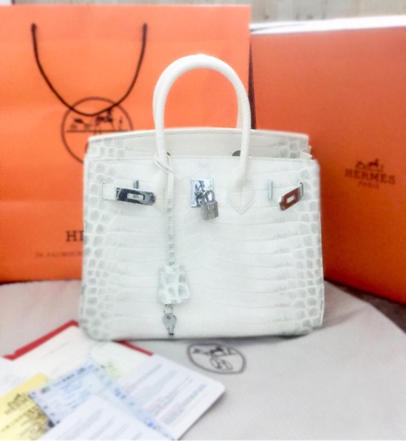 BAG FOR A CAUSE) Pre-Owned Authentic QUALITY Hermes Birkin Croc Himalayan  Bag
