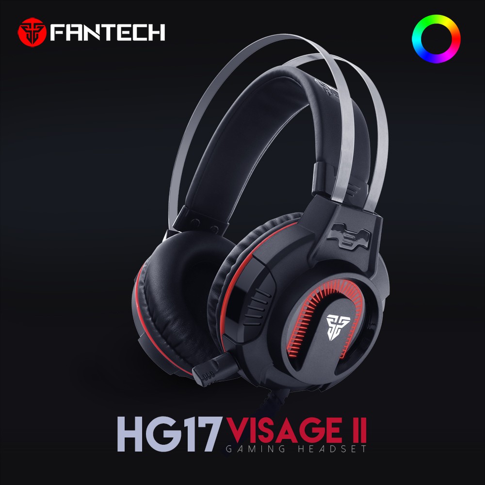 FANTECH HG17 RGB Visage V2 SUPER BASS OVER EAR Gaming Headset Headphone Black