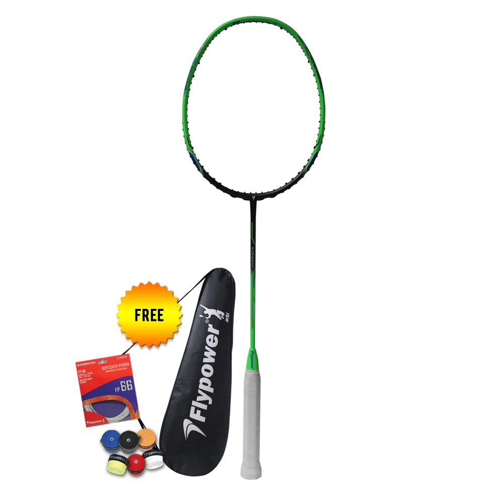 Flypower Komodo Badminton Racket Flypower Komodo (Free : Bag + String ...
