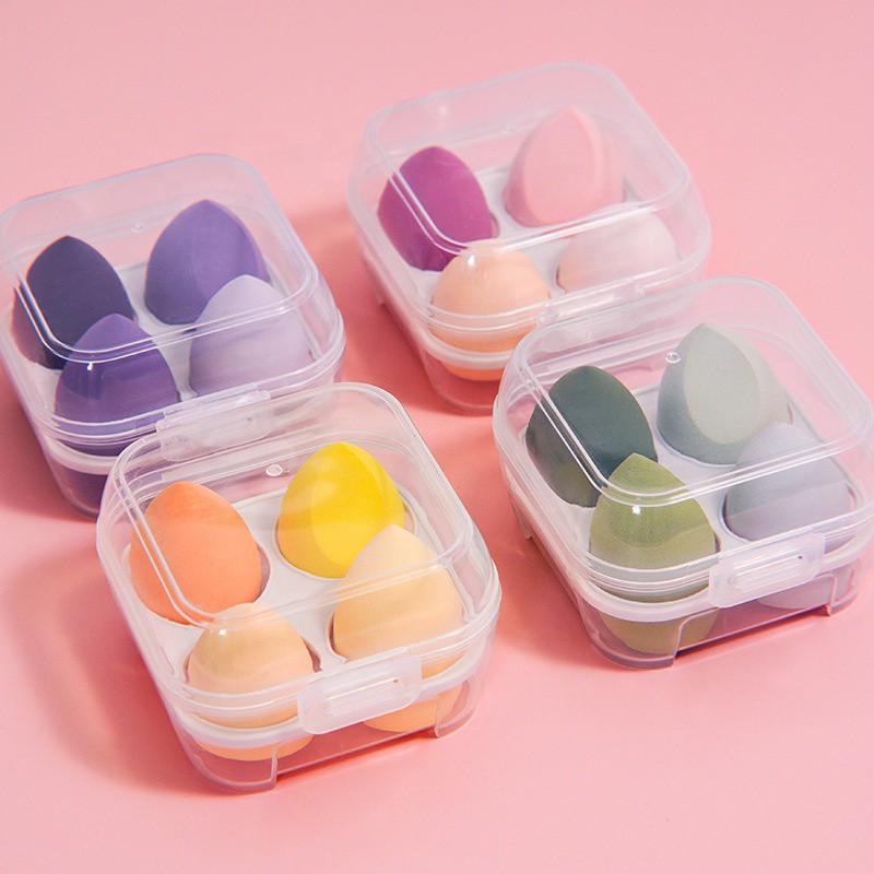 4 Pcs Makeup Sponge Beauty Blender Wet and Dry Box Set Shopee Philippines