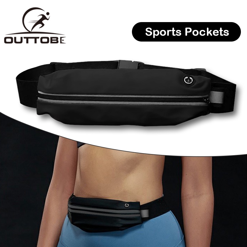 Outtobe Sports Bag Adjustable Running Pouch Runners Belt Workout Waist Bag Elastic Money Belt Slim Phone Holder Shopee Philippines
