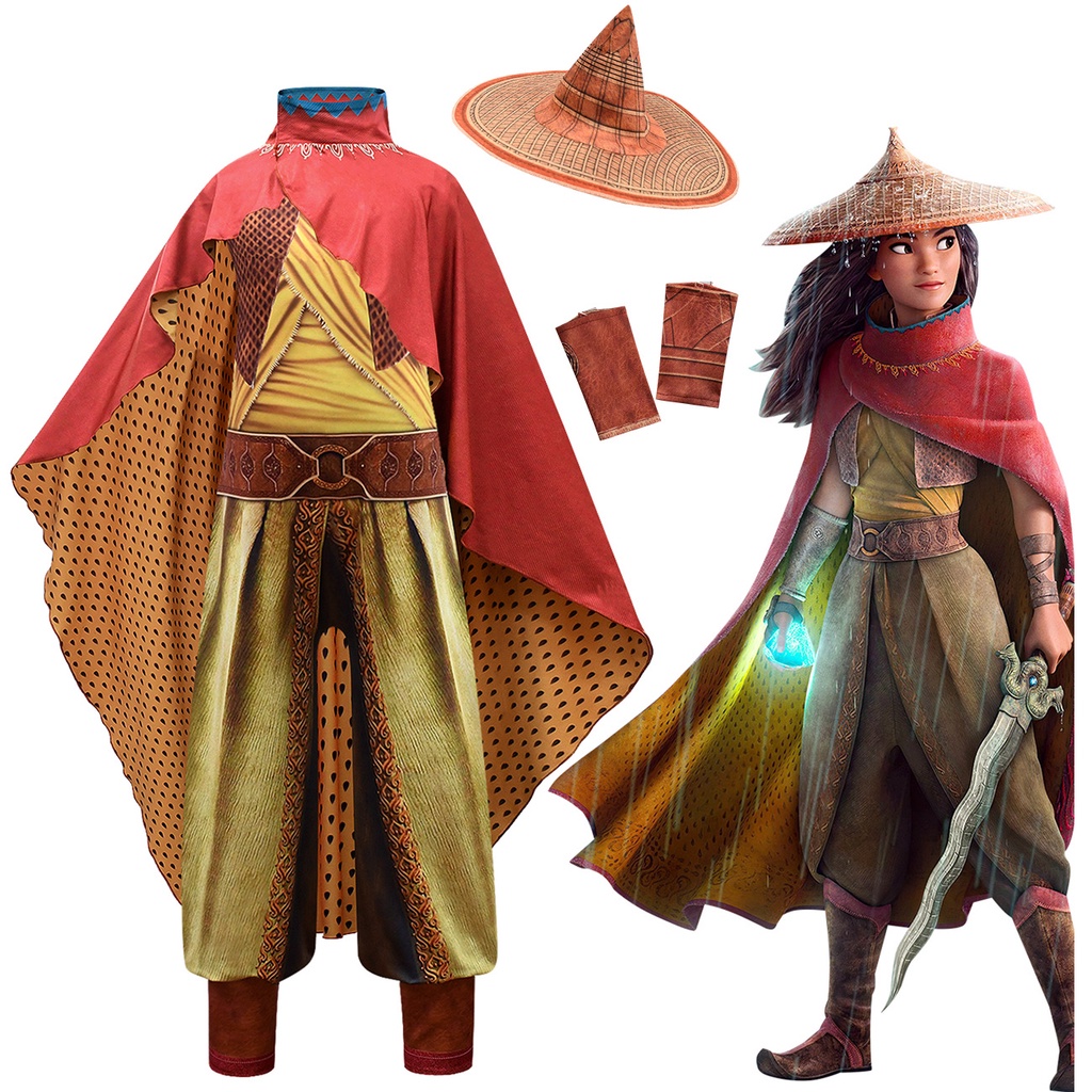 Disney Raya and The Last Dragon Cosplay Costume Set Raya Princess ...