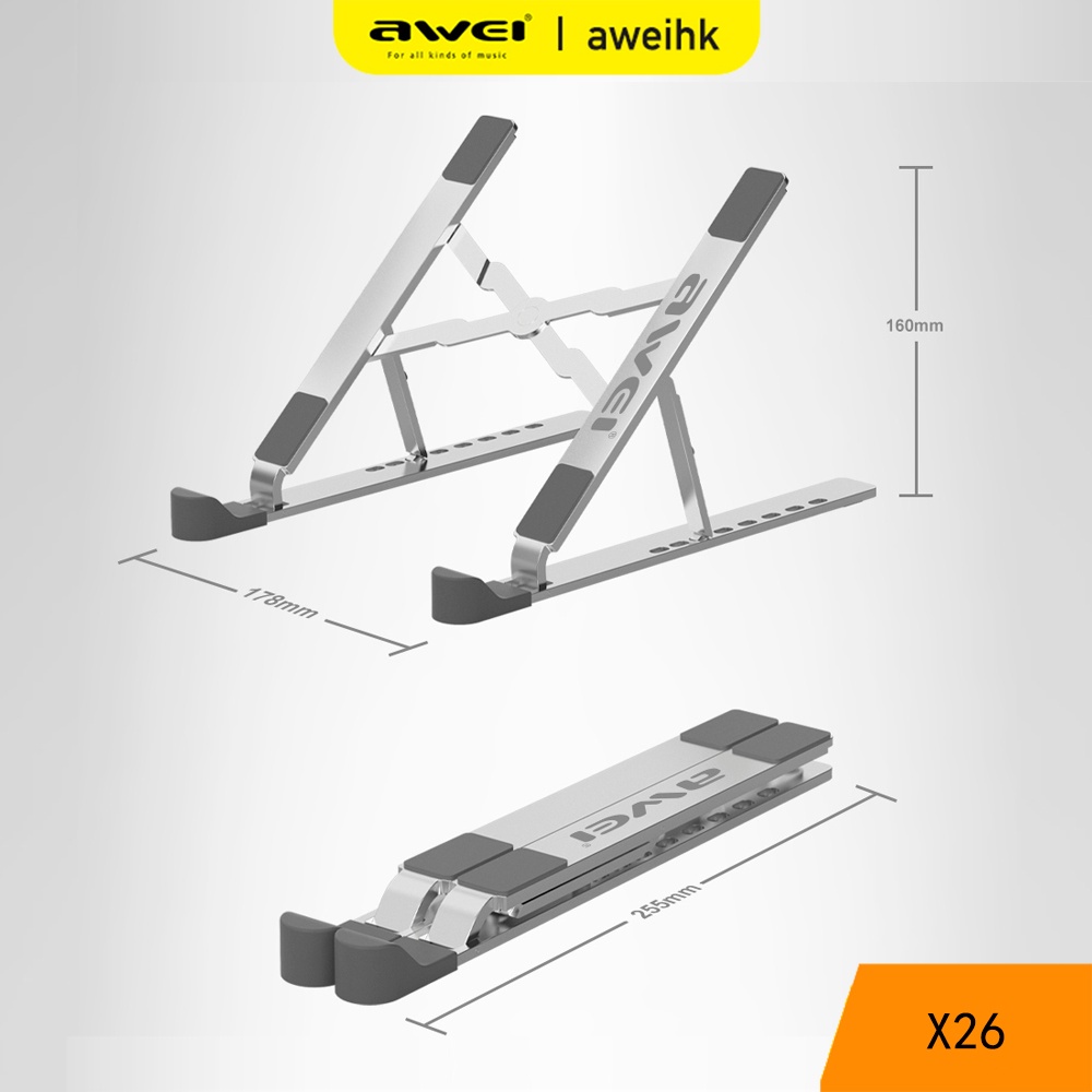 Awei X26 Portable Laptop Stand Adjustable Portable Laptop Tablet ...