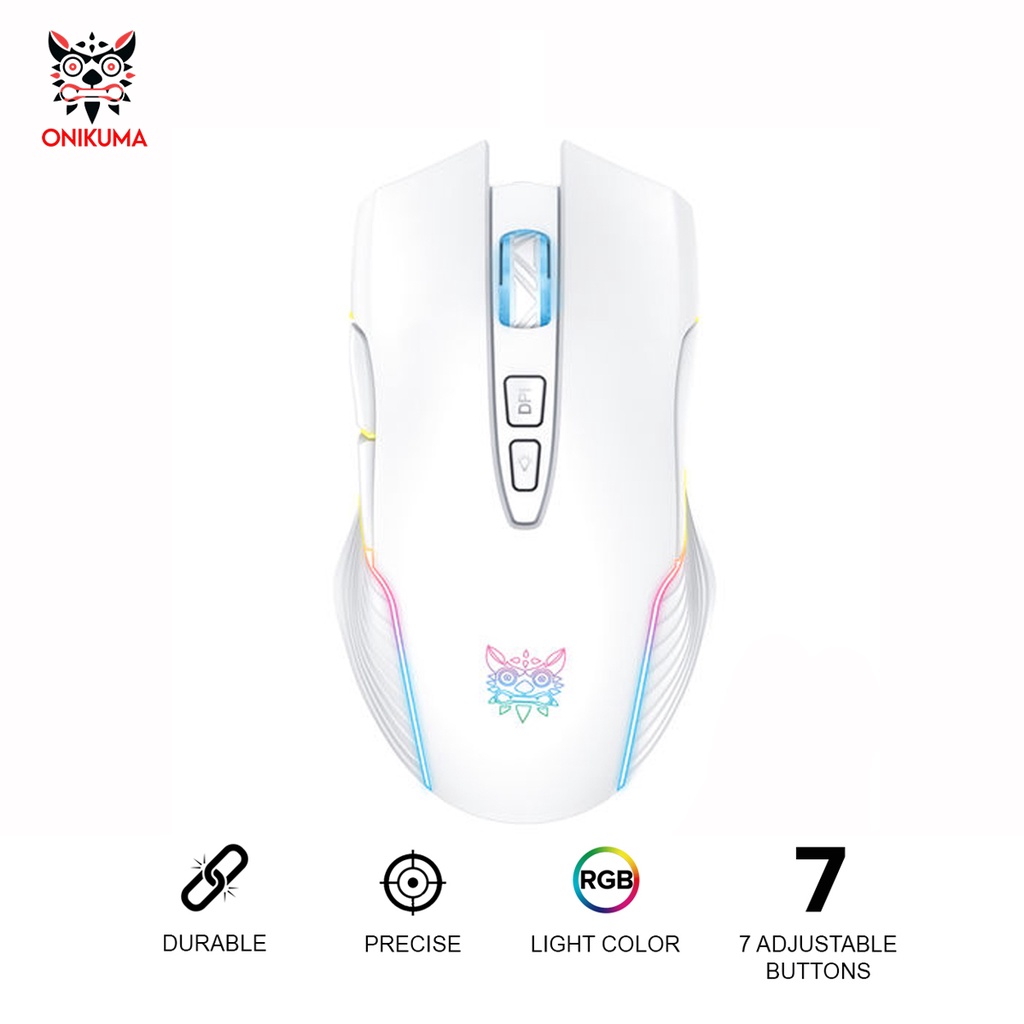 Onikuma CW905 Wireless RGB Gaming Mouse, USB Optical Computer Mice with