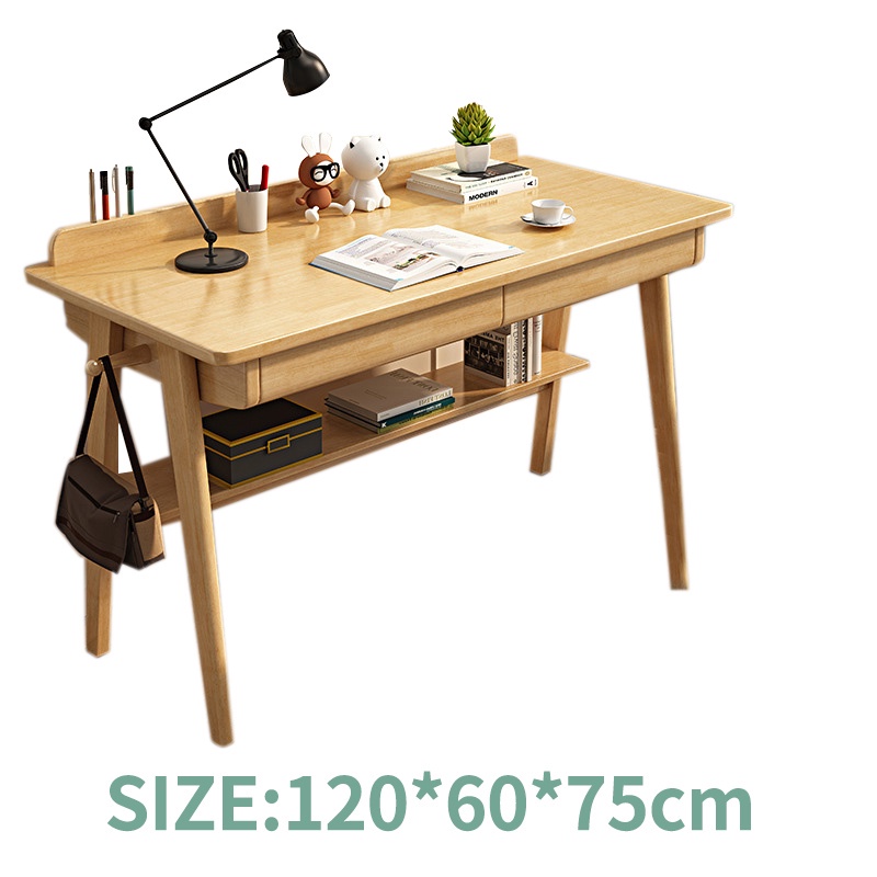 Solid Wood Computer Table Study Desk Home Office Desktop Working Table