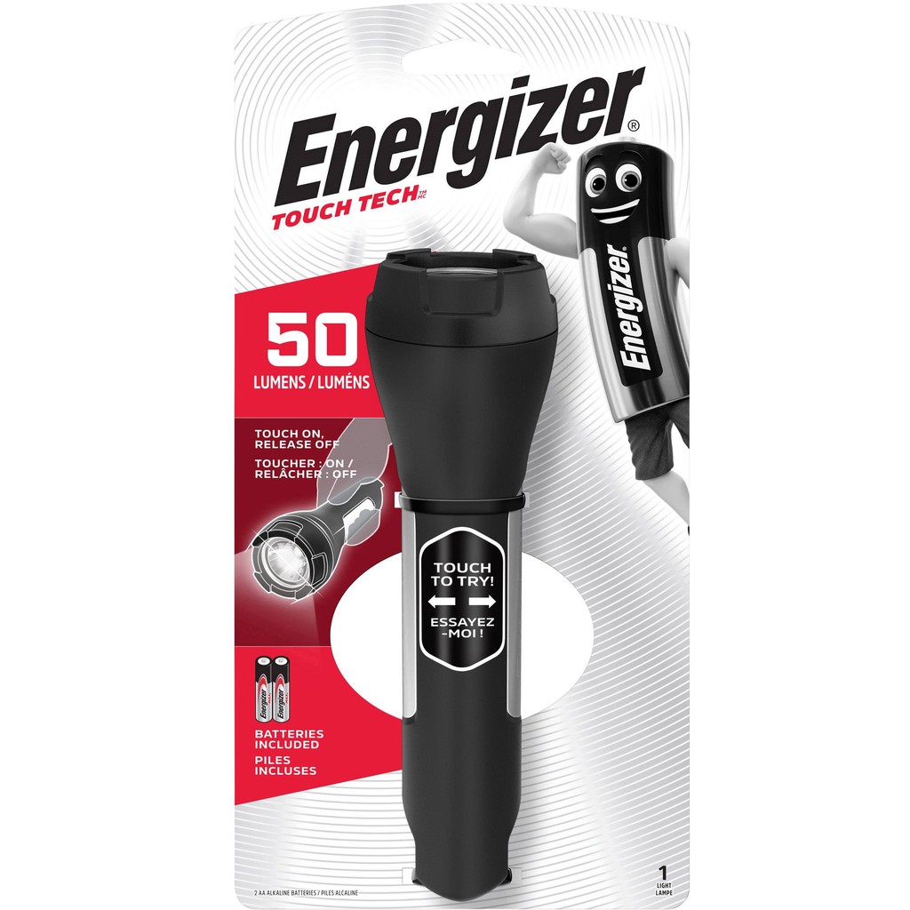 Energizer Flashlight LED Touch Activated Torch Light Bright LED