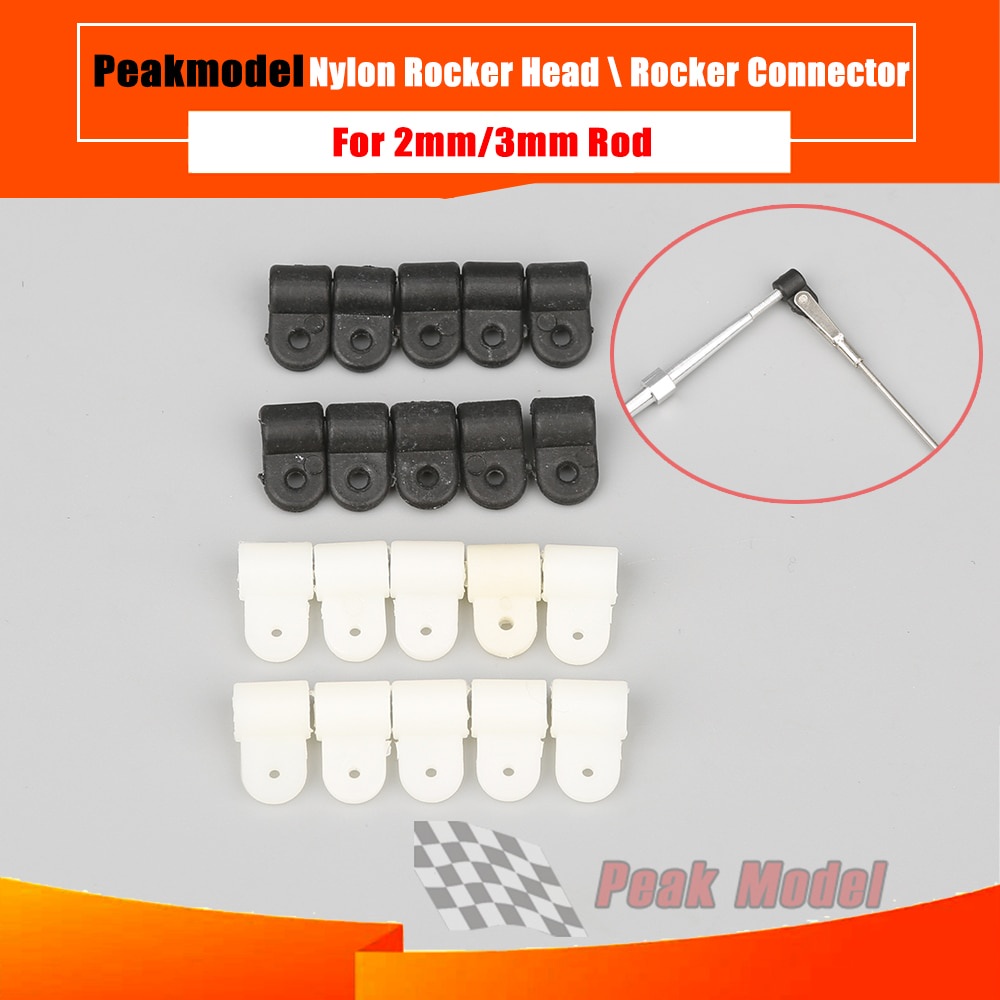 10 PCS Nylon Rocker Head \\ Rocker Connector \\ Rudder Surface Tie Rod ...