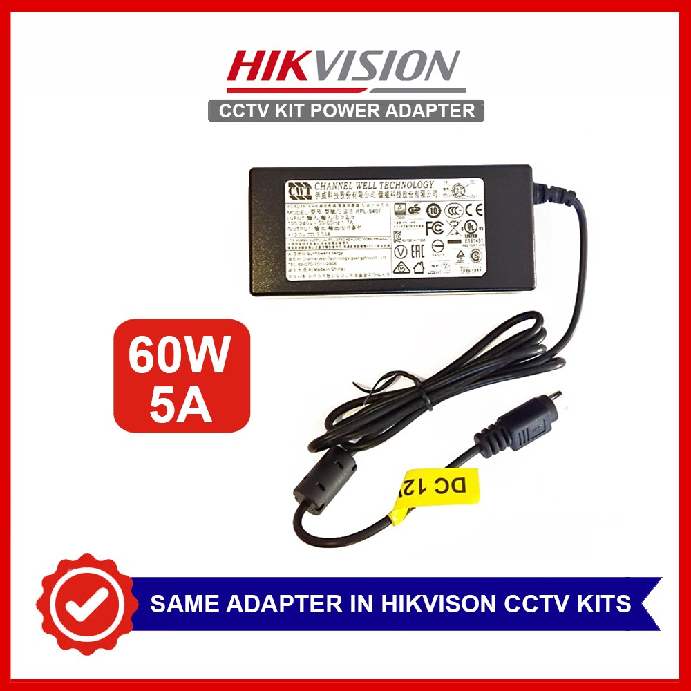 Cwt 12v 5a 4pin 60w AC DC Adapter für Hikvision 7816HW 7808HW