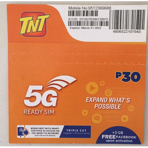 TNT 5G Ready Sim Tri-Cut | Shopee Philippines