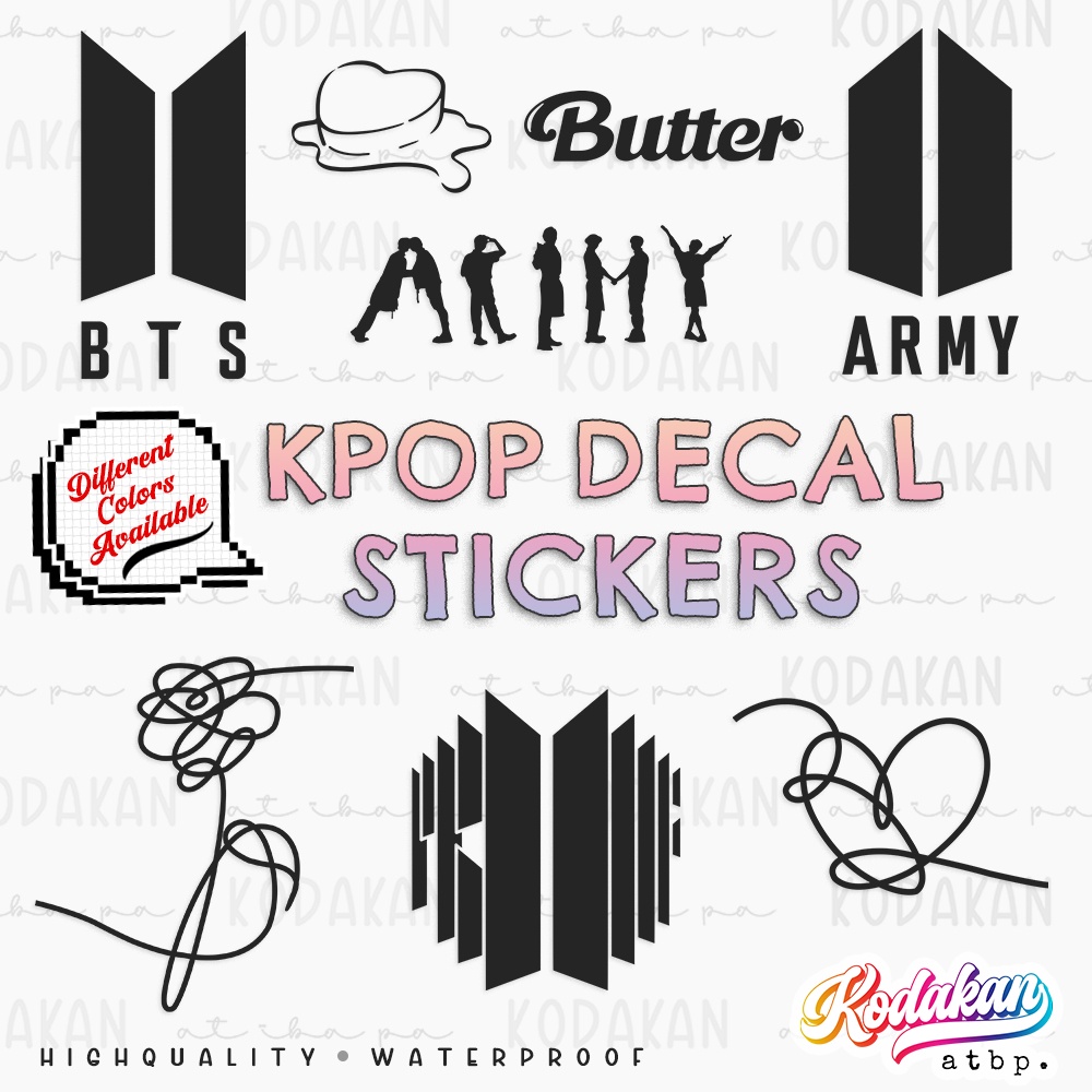 BTS Kpop Decal Stickers for Vehicles, Laptops, Luggage, etc | Shopee ...