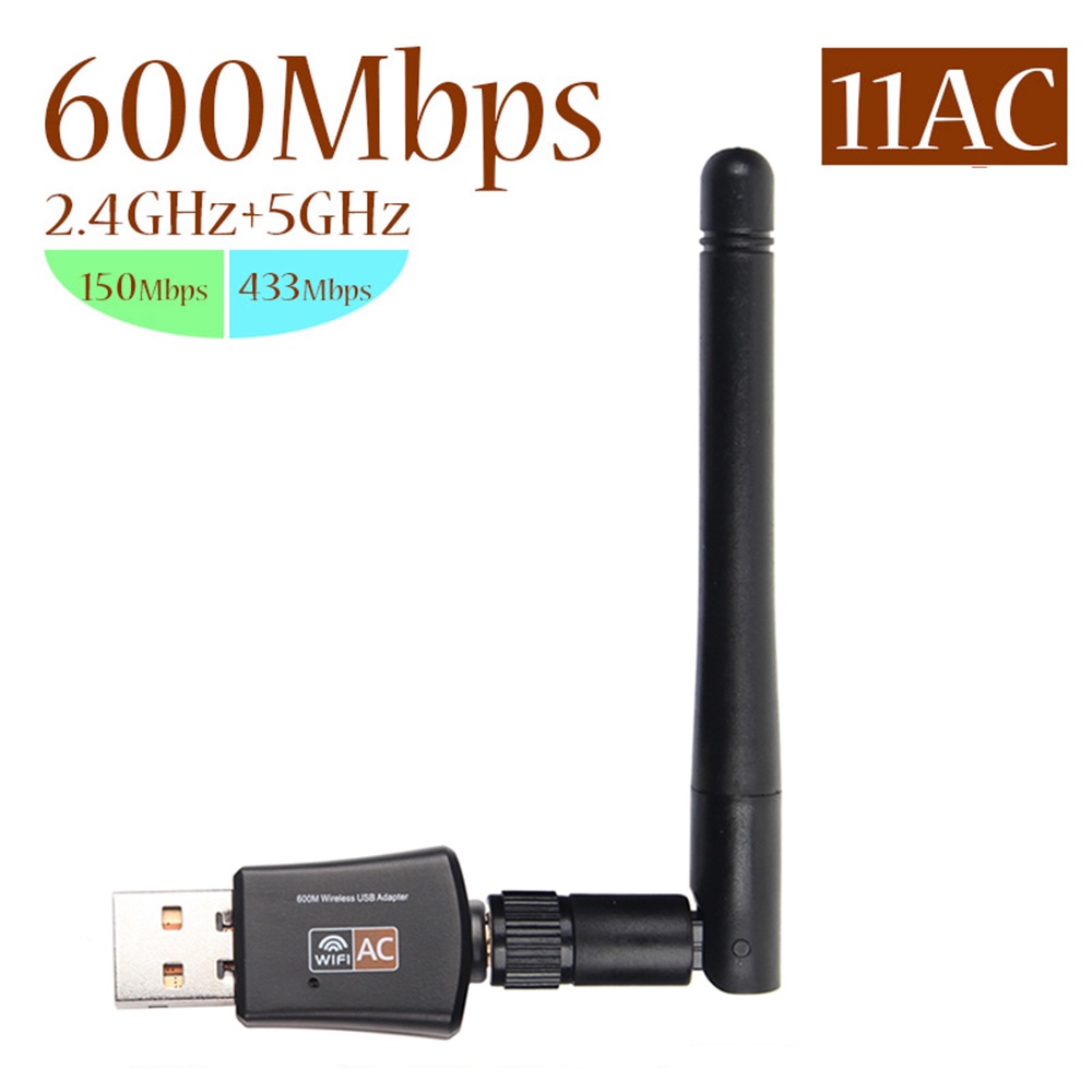 USB WiFi Adapter 600Mbps Dual Band Wireless Network Adapter Dongle 2 ...