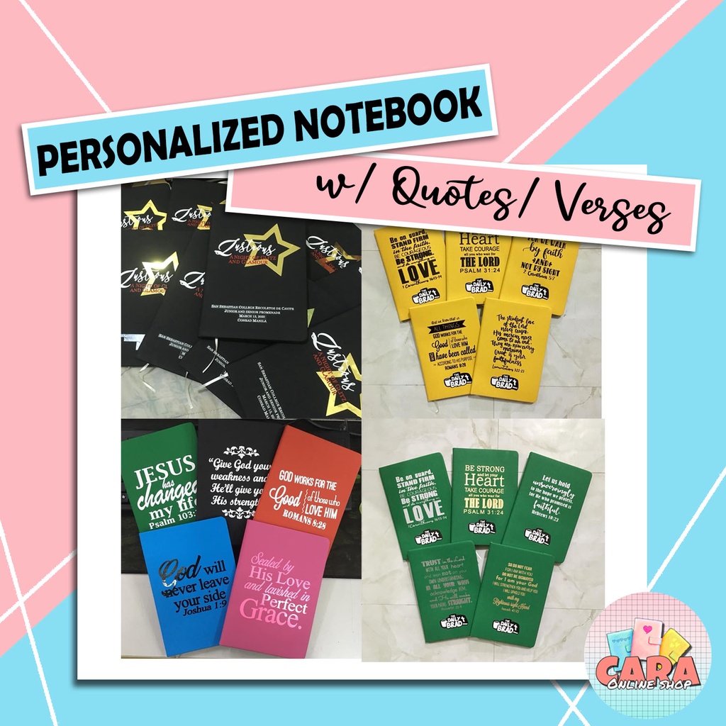 Notebook with Bible Verses / Company Logo / 80 Leaves | Shopee Philippines