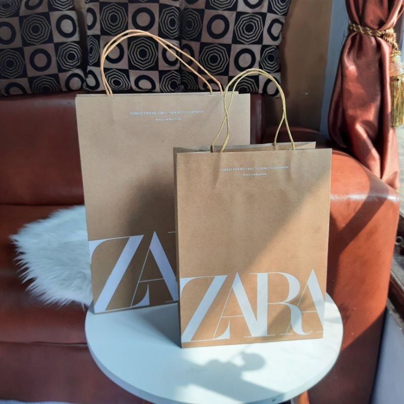 ZARA Paper Bag Real ZARA% From Thai Shop | Shopee Philippines