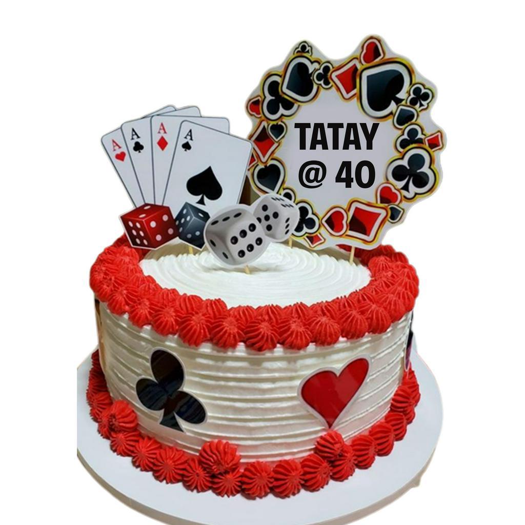 Playing Card D3 Customized Cake Topper Shopee Philippines