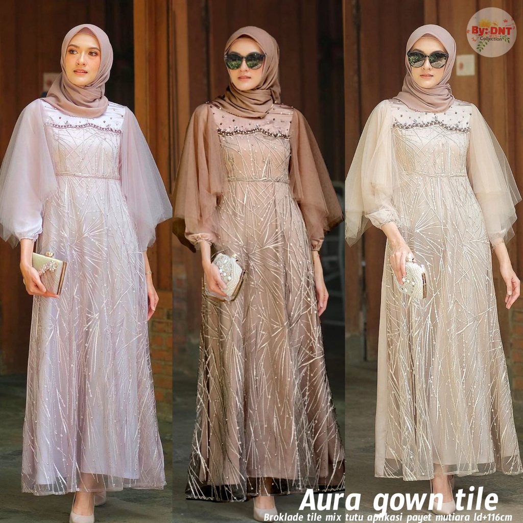 Nadine Brocade MAXI Robe TUTU Sleeve TILE Robe Latest Brocade Robe ...