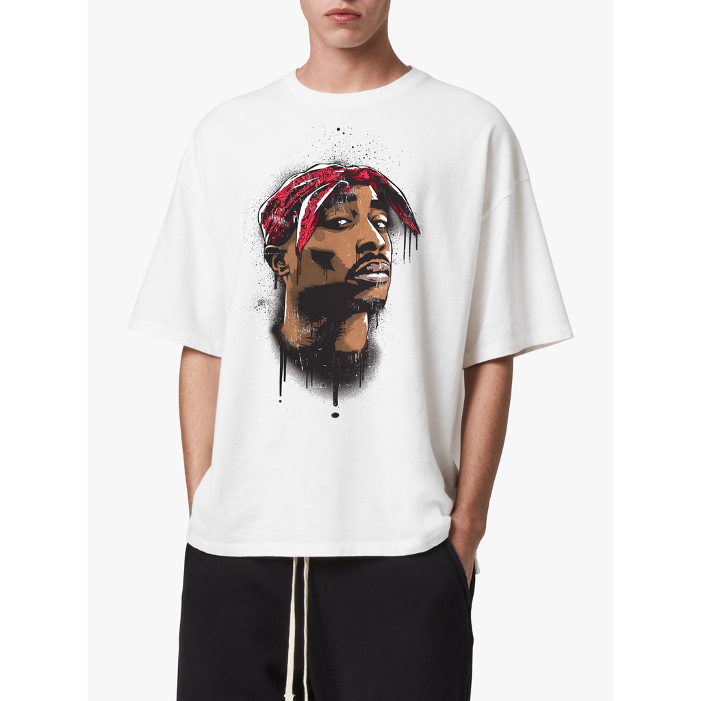 2pac white shop t shirt