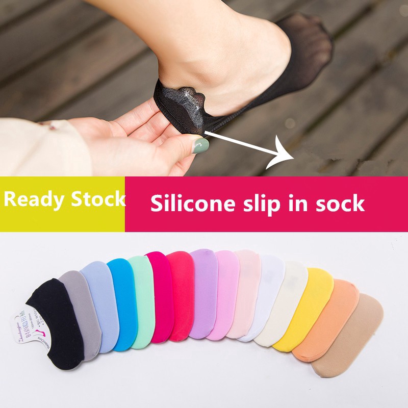 Womens No Show Socks Invisible Hidden Liner Non Slip Low Cut Colorful ...