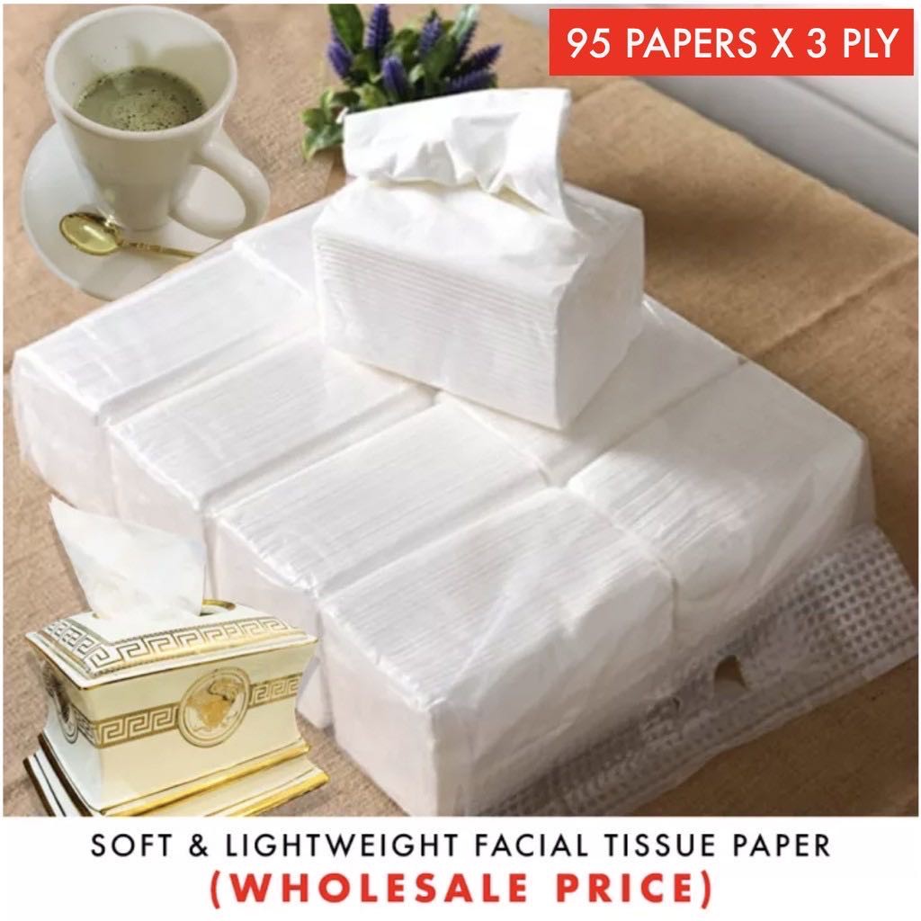 8 PACKS FACIAL TISSUE (95 PAPERS X 3ply) WHOLESALE PRICE | Shopee ...