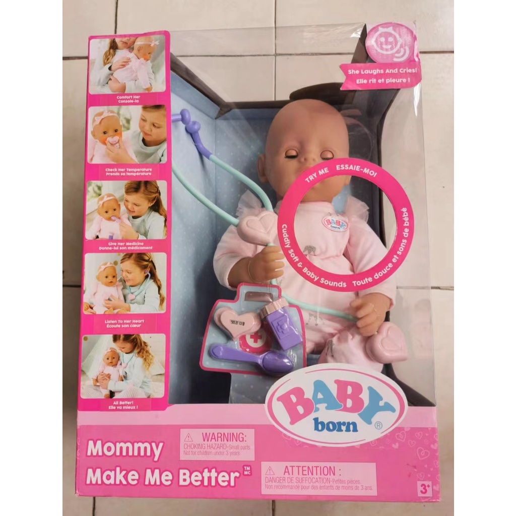 Zapf Baby Born Mommy Make Me Better Interactive Baby Doll Blue Eyes Shopee Philippines