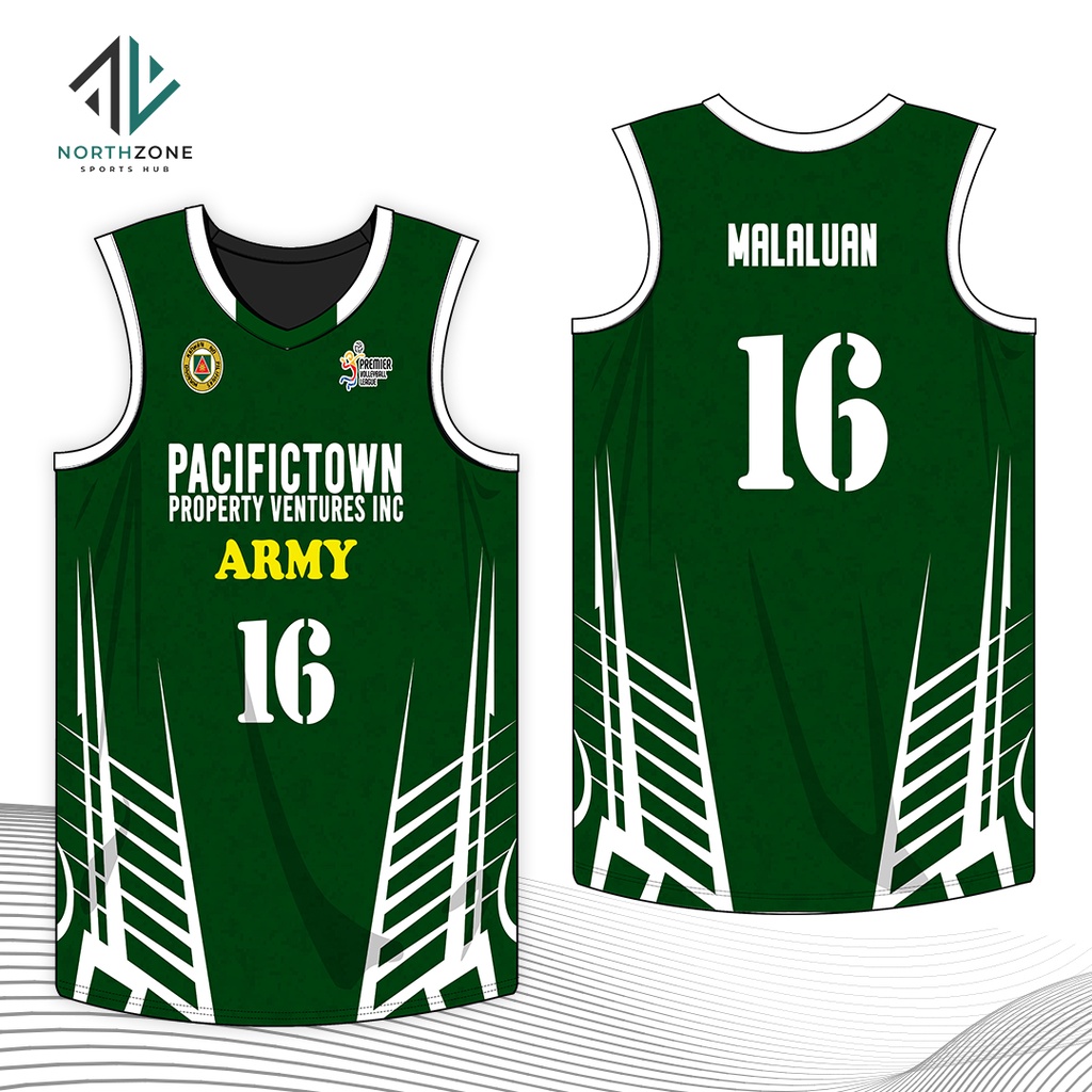 NZ X Pacifictown-Army 2021 Full Sublimated Volleyball Jersey (TOP