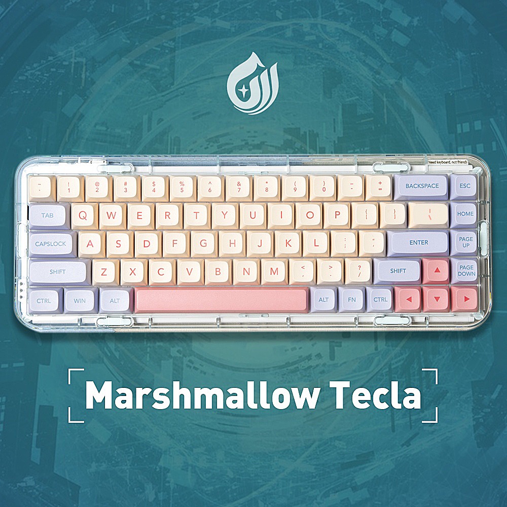 132Keys Marshmallow Keycaps PBT Dye Sublimation XDA Profile For