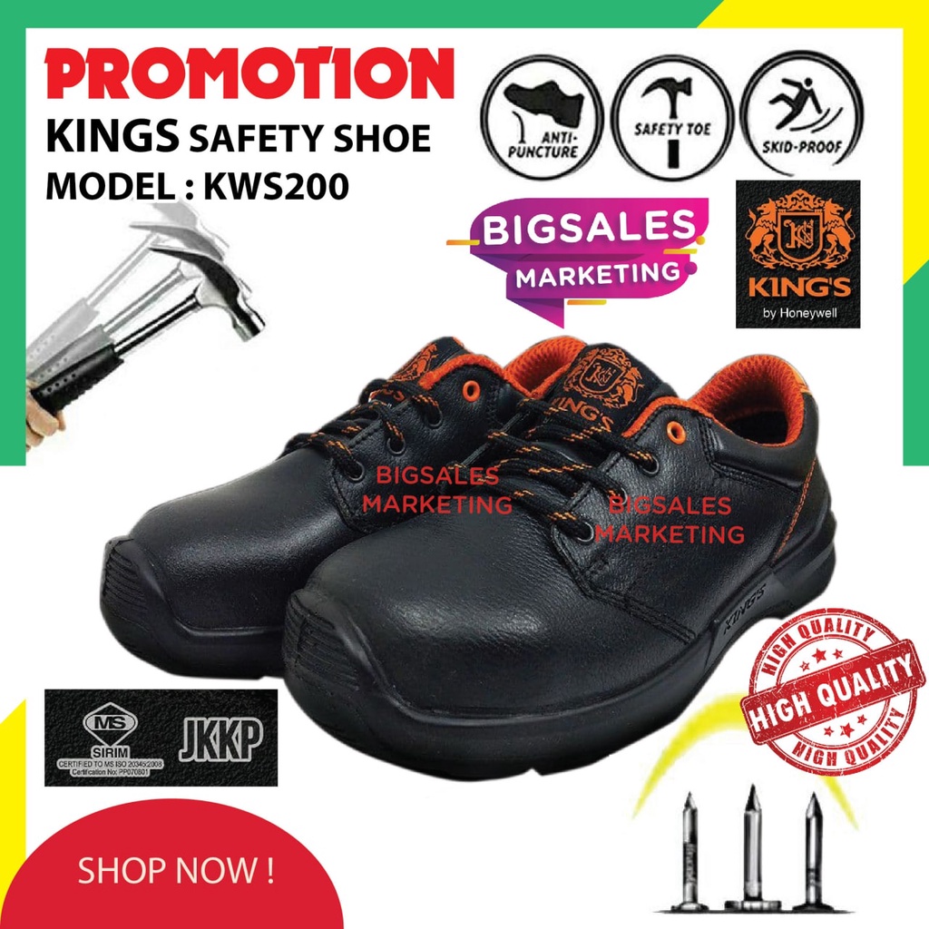 King's Safety Boot Low Cut Shoes With Composite Toe Cap And Aramid Mid