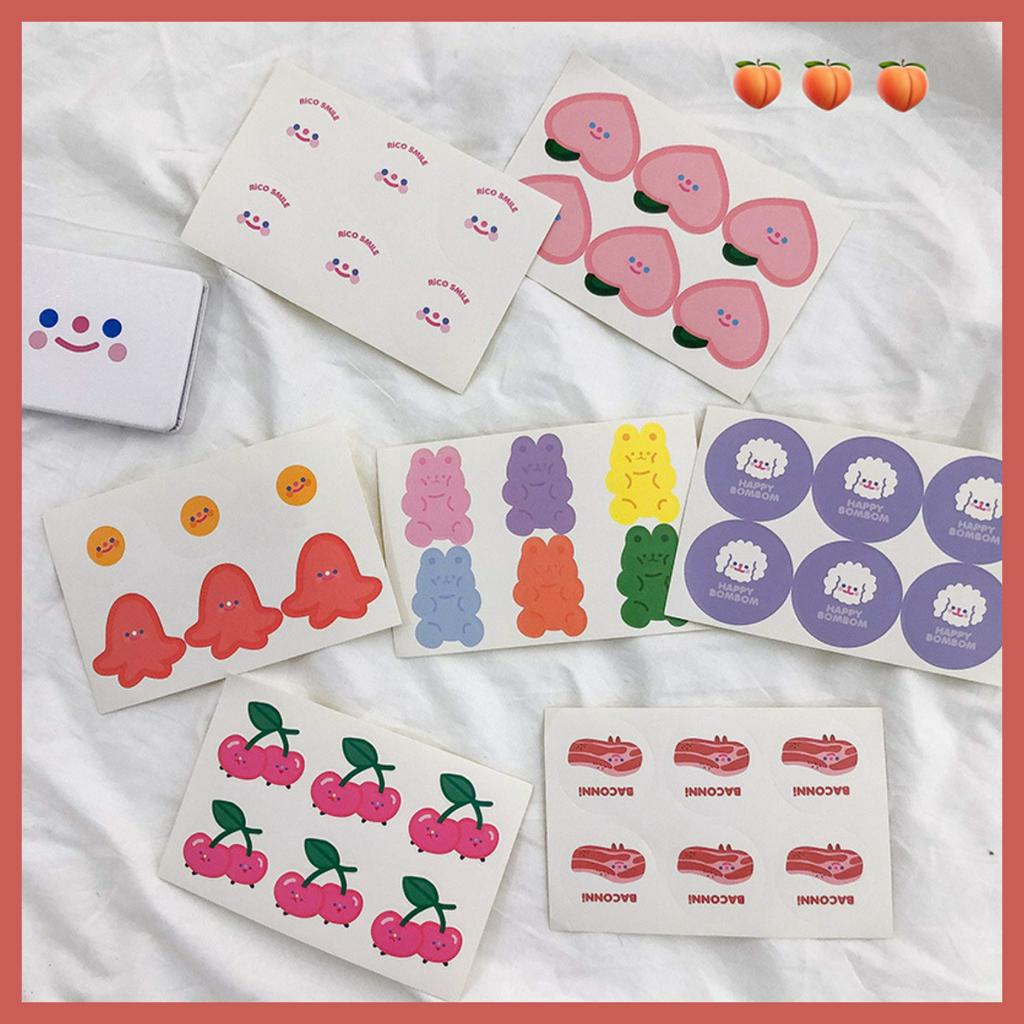 Han Fan Cute ins Stickers Cloud Smiley Face Gummy Bear Stickers Girl ...