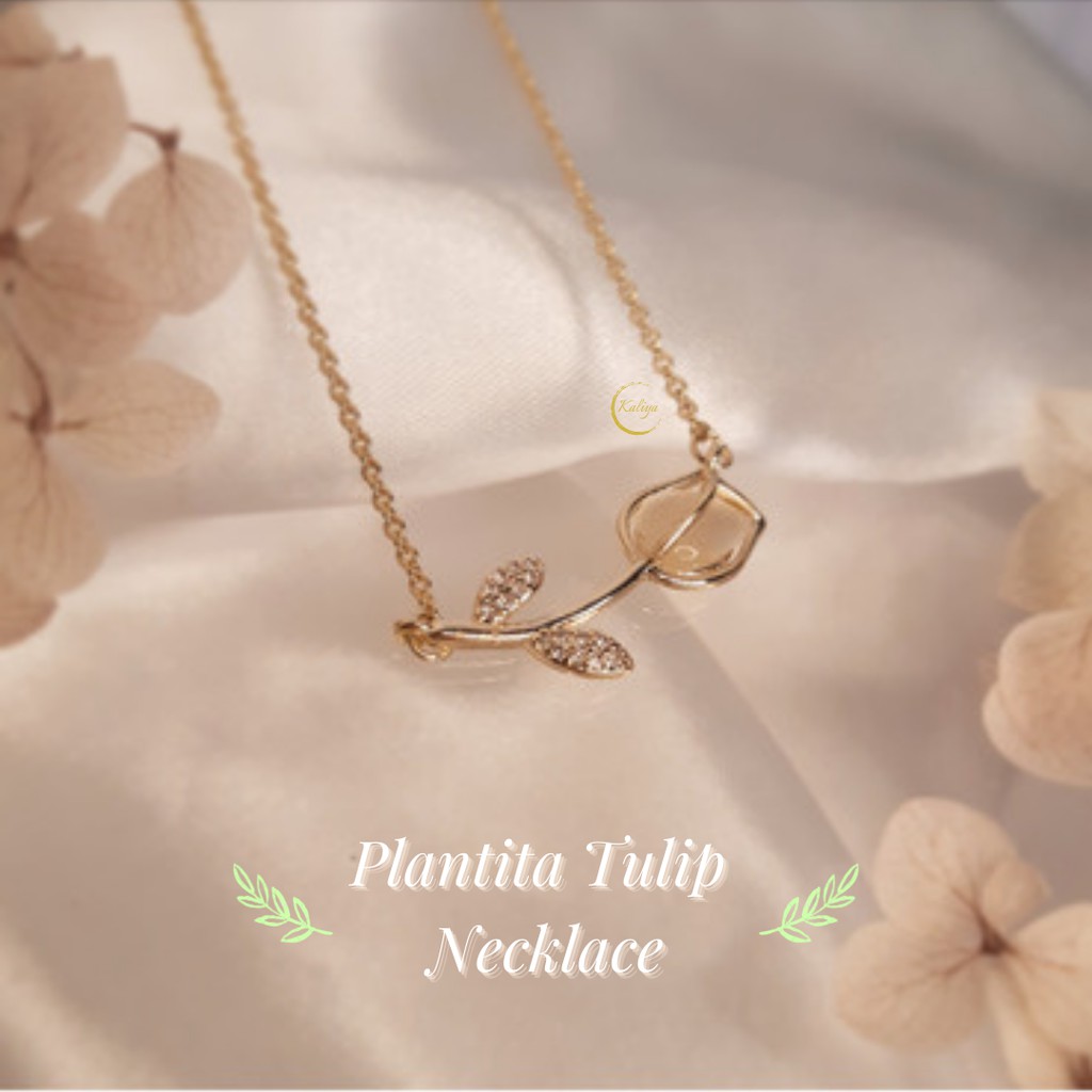 Tulip necklace online gold