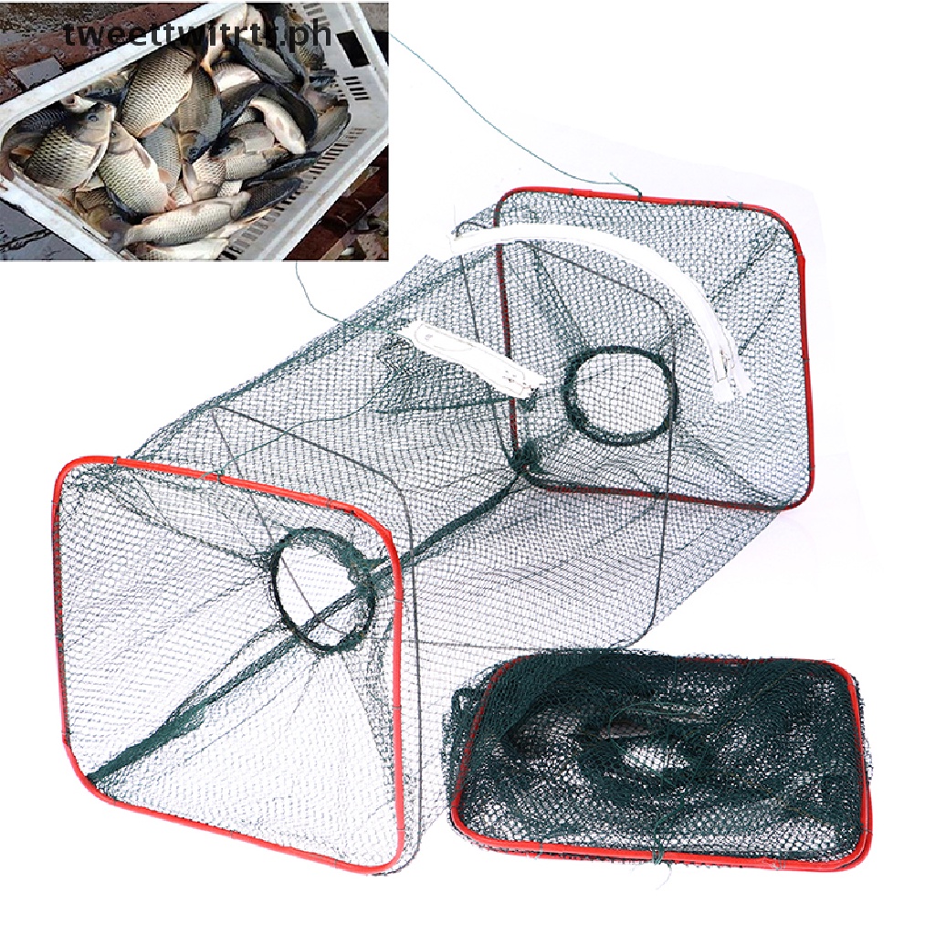 Proberos® 1.8m Fishing Traps Portable Folded Fishing Net Shrimp Lobster  Crayfish Crab Baits Cast Mesh Trap Fishing Net Trap Fishing Trap Fish Trap  Net for River Crab Trap: Buy Online at Best