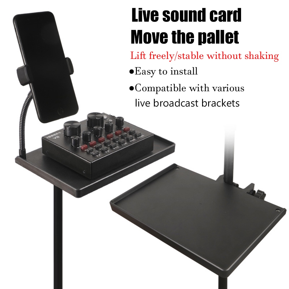 Mic Rack Stand Phone Holder, Multifunctional Microphone Stand Tray ...