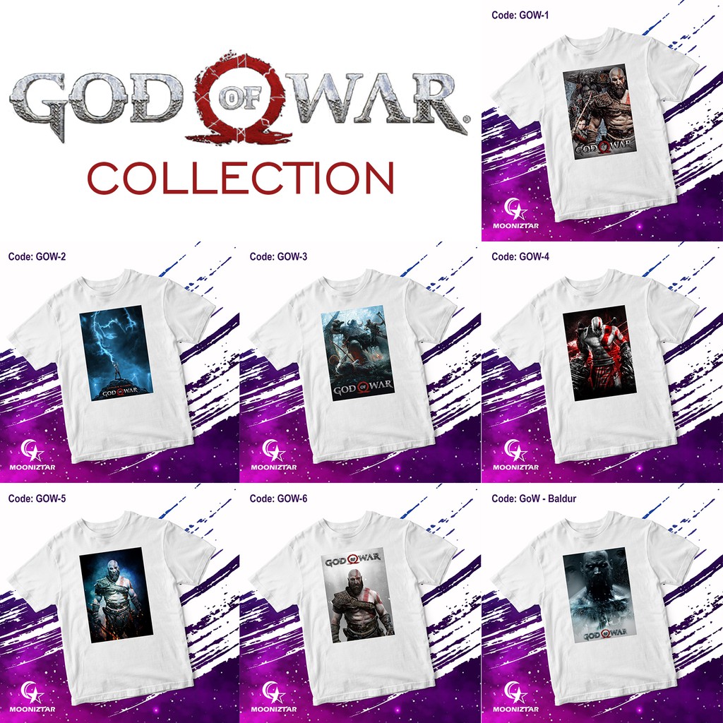 Print Shirt Design GOW - God Of War Collection - mooniztar | Shopee ...