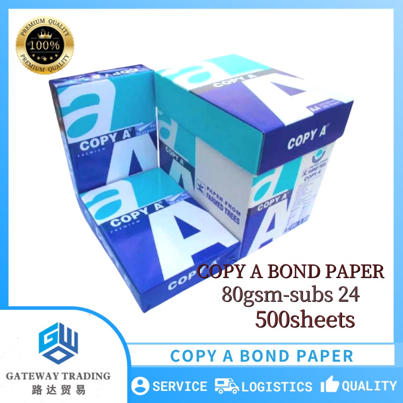 Copy A Premium A4 Size 80gsm Bond Paper and Xerox Paper 500 Sheets per