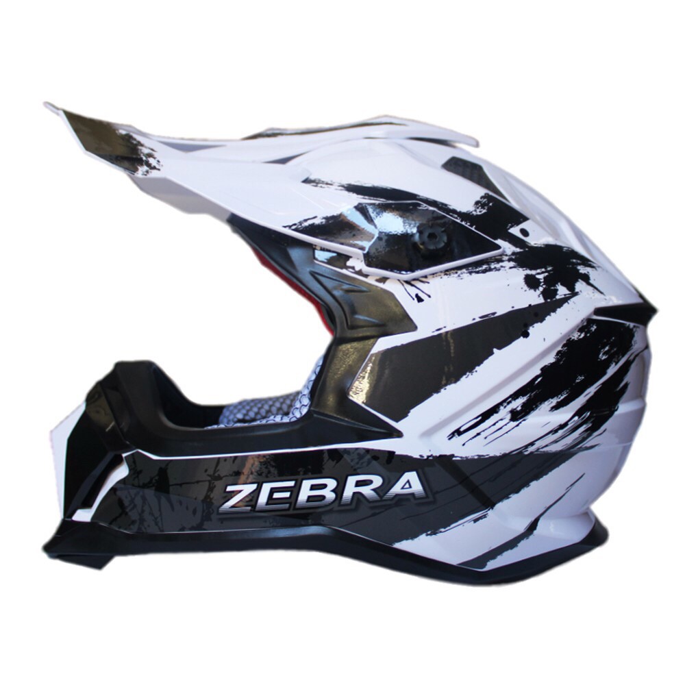 Zebra motocross hot sale helmet