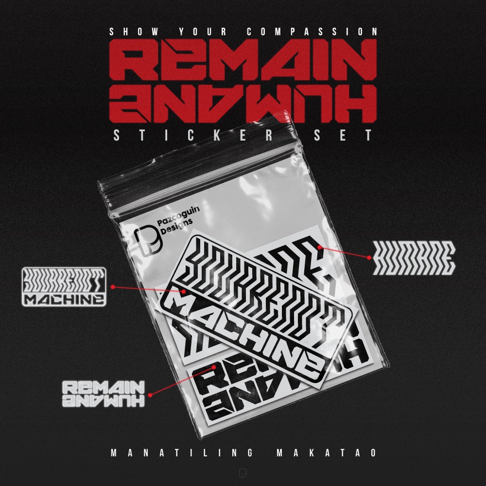 Remain Humane Vinyl Decal/Sticker Set | Shopee Philippines